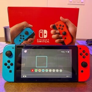 Nintendo Switch Handheld Console - Blue and Red